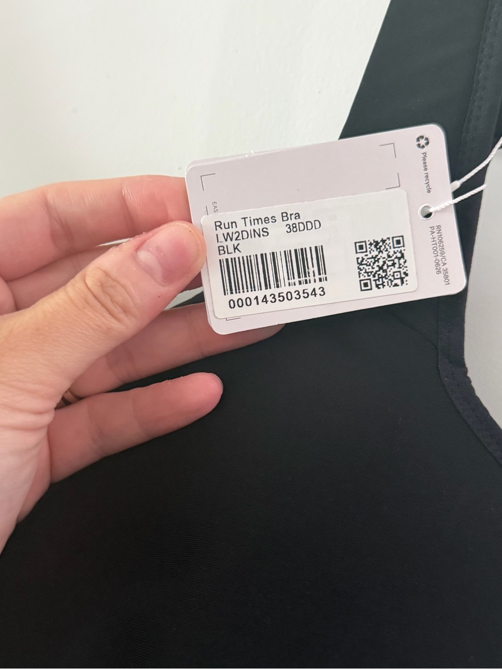 Lululemon Black Supportive Wireless Bra - Women Intimates - Picture 3 of 3